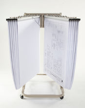 Load image into Gallery viewer, Heavy Duty Mobile Blueprint Storage Rack with 12 Pivot Brackets (Model MRWH)