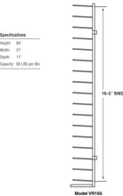 Load image into Gallery viewer, Vis-I-Rack High Capacity Roll File Blueprint Storage Rack (Model VR165)