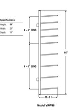 Load image into Gallery viewer, Vis-I-Rack High Capacity Roll File Blueprint Storage Rack (Model VRW46)
