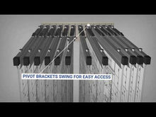 Load and play video in Gallery viewer, Heavy Duty Pivot Wall Rack with 12 Pivot Brackets (Model WRWH)
